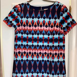 J. Crew multi colored shift dress, size 6